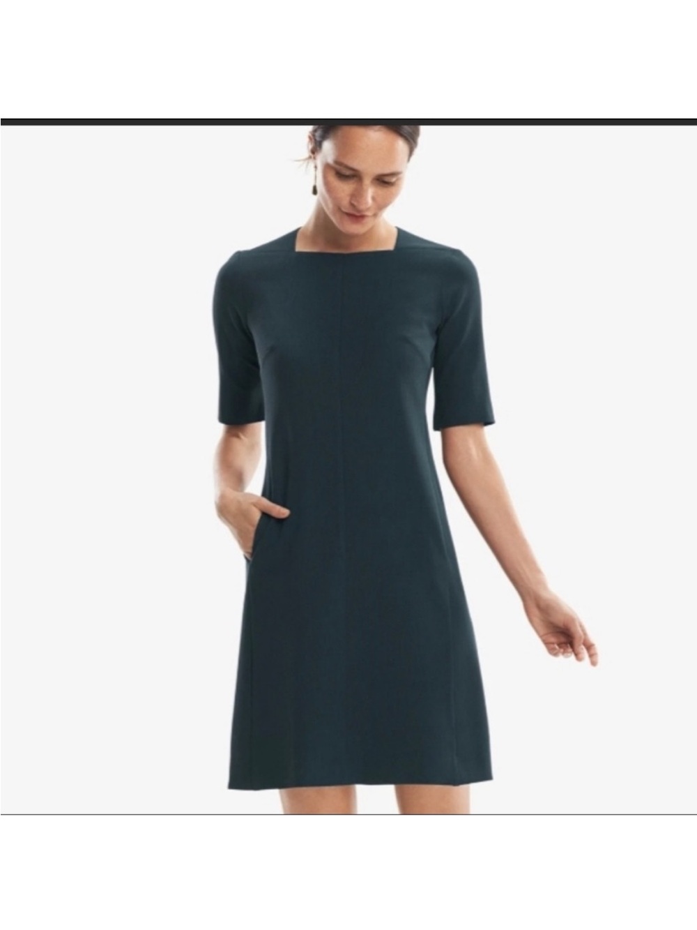 MM Lafleur Emily Dress Hunter Green Work Dress Size 10
